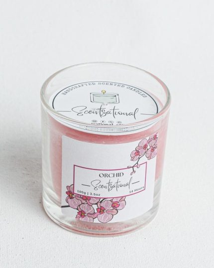 Medium Glass Candles Orchid